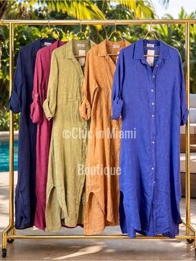 Italian Linen Dress- Made in Italy